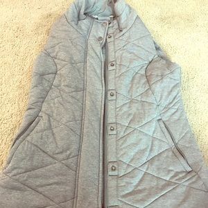 Light Gray Athleta Super Soft Filled Vest Small